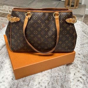 Louis Vuitton Batignolles Handbag Monogram Canvas Horizontal